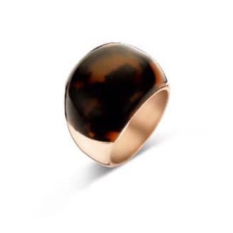 Victoria Rose gold színű barna mintás gyűrű