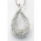 Victoria Ezüst színű fehér köves csepp medál