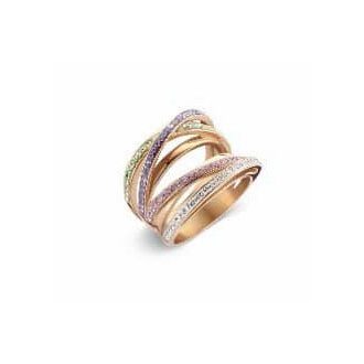 Victoria Rose gold színű színes köves gyűrű