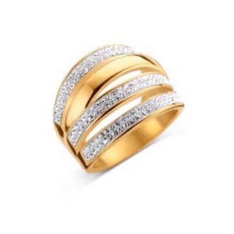 Victoria Arany színű fehér köves gyűrű