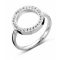 Victoria Ezüst színű fehér köves gyűrű