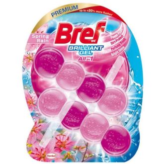 Bref Brilliant Gel, wc illatosító, Spring Rain, 2x42g 
